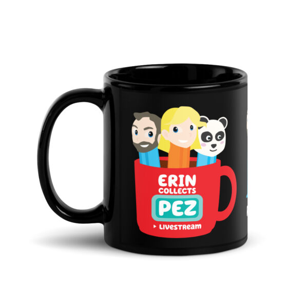 Erin Collects PEZ Livestream Black Mug - Image 2