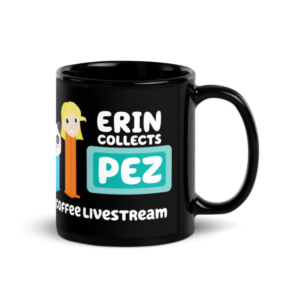 Erin Collects PEZ Livestream Black Mug