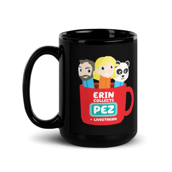 Erin Collects PEZ Livestream Black Mug - Image 4